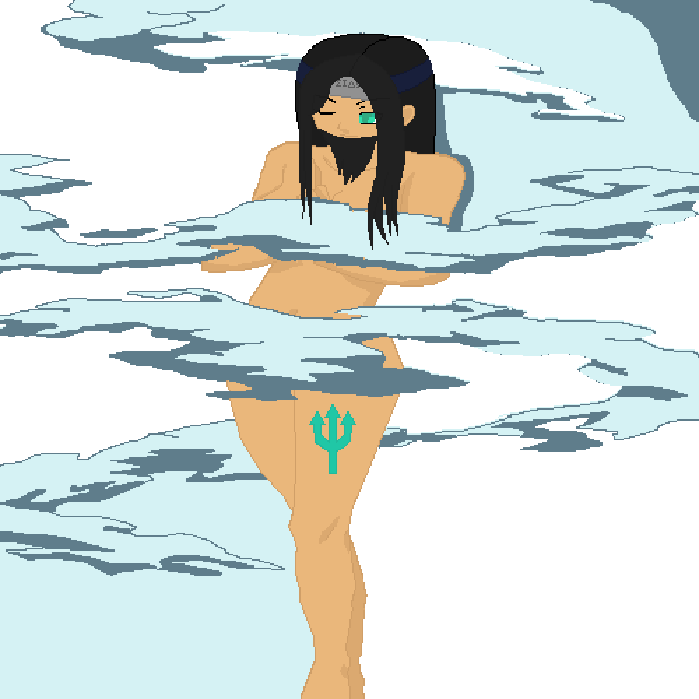 Sexy Jutsu Poseidon - Cartoon (1000x1000), Png Download