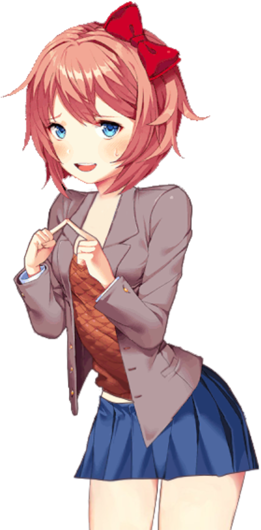 Sayori Doki Doki Gif (1200x1200), Png Download
