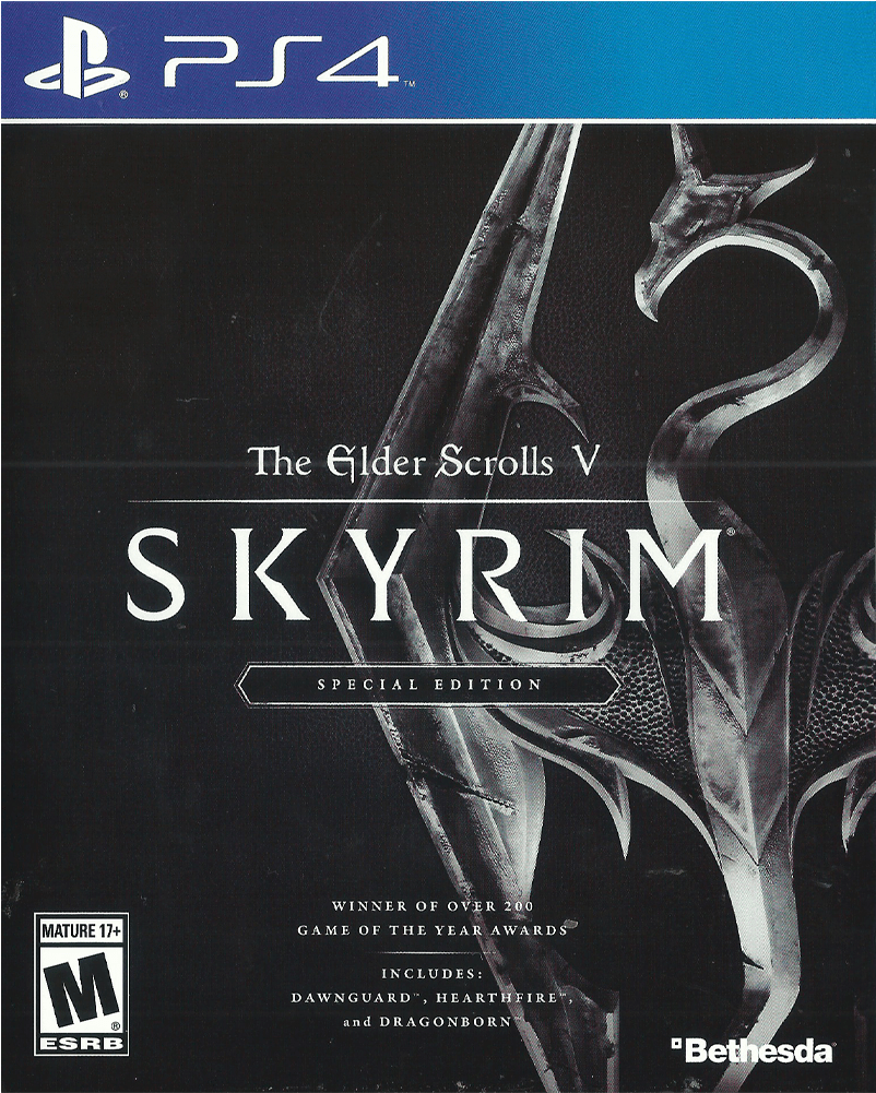 Skyrim Front - Elder Scrolls V Skyrim Special Edition Ps4 (1000x1000), Png Download