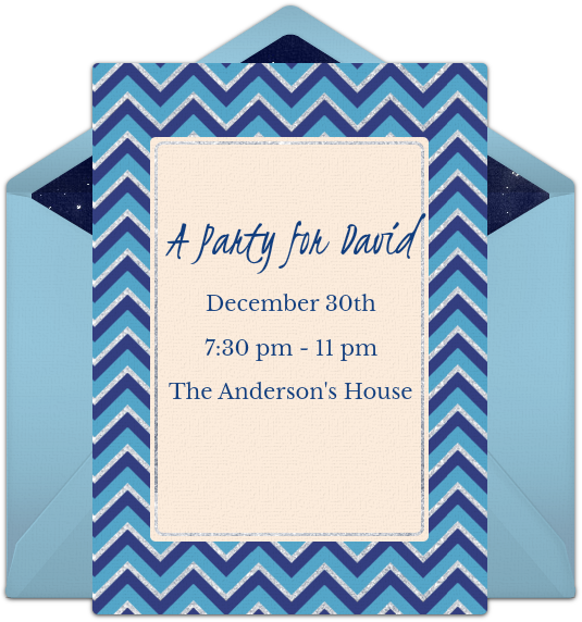 Blue Waves Online Invitation - Party (650x650), Png Download