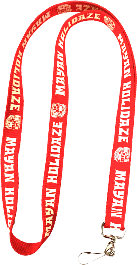 Mayan Holidaze Lanyard - Carmine (1000x1000), Png Download