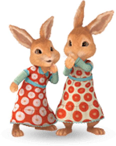 Free Png Download Two Girl Rabbits Png Images Background - Peter Rabbit Characters Flopsy (480x704), Png Download
