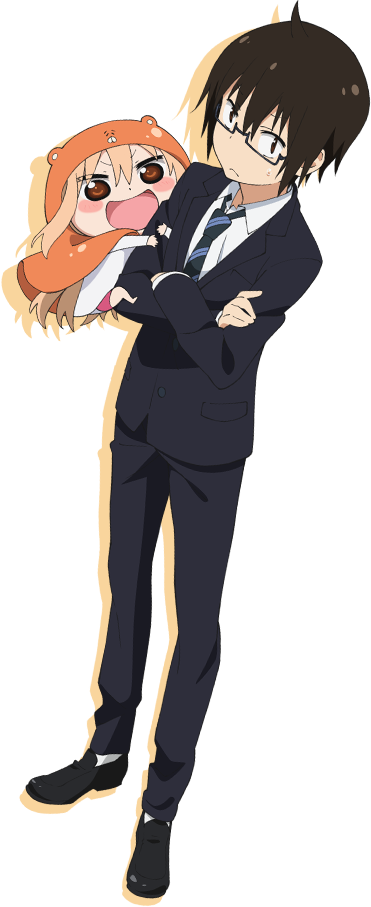 Гейм-арт - Umaru Chan And Onii Chan (371x907), Png Download