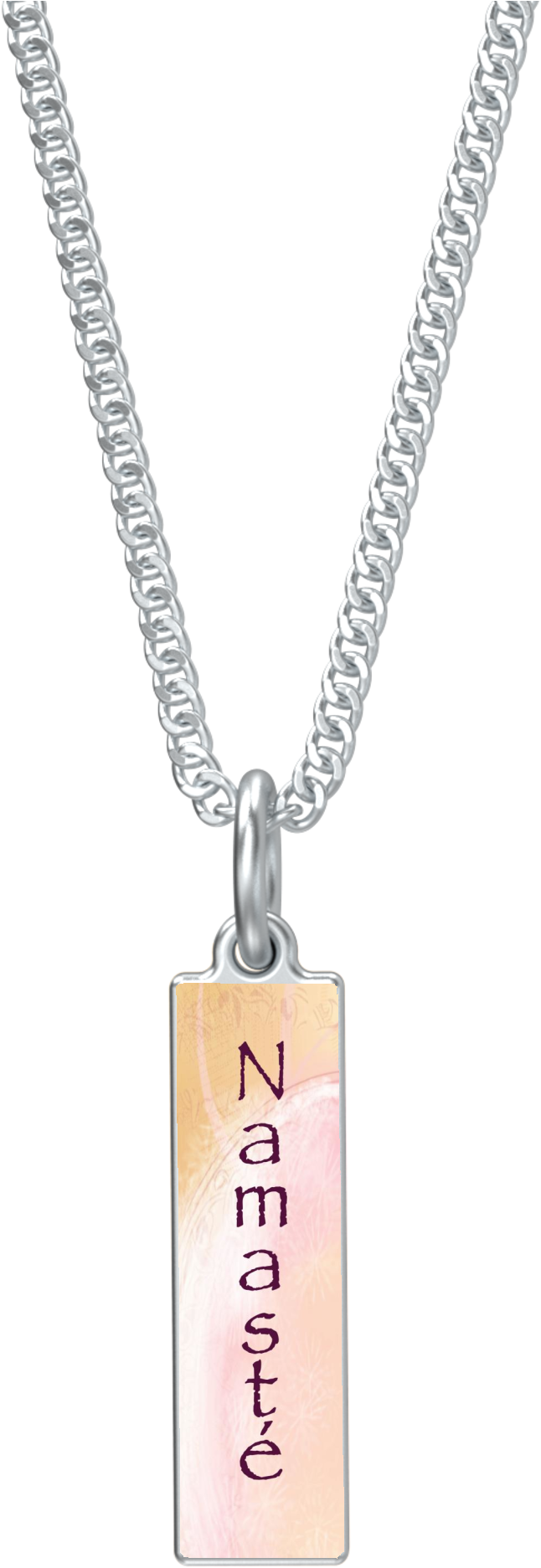 Namasté Vertical Rectangle Necklace - Necklace (2000x2000), Png Download