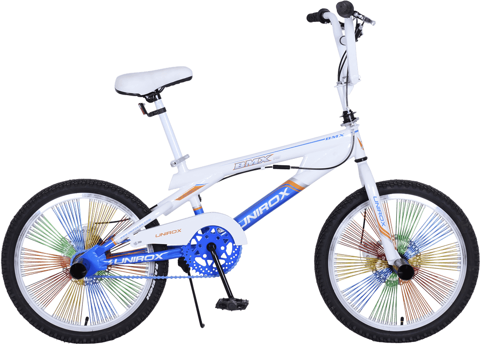 Bmx Free Style With Disc Brake White Blue - Bicycle (1024x766), Png Download