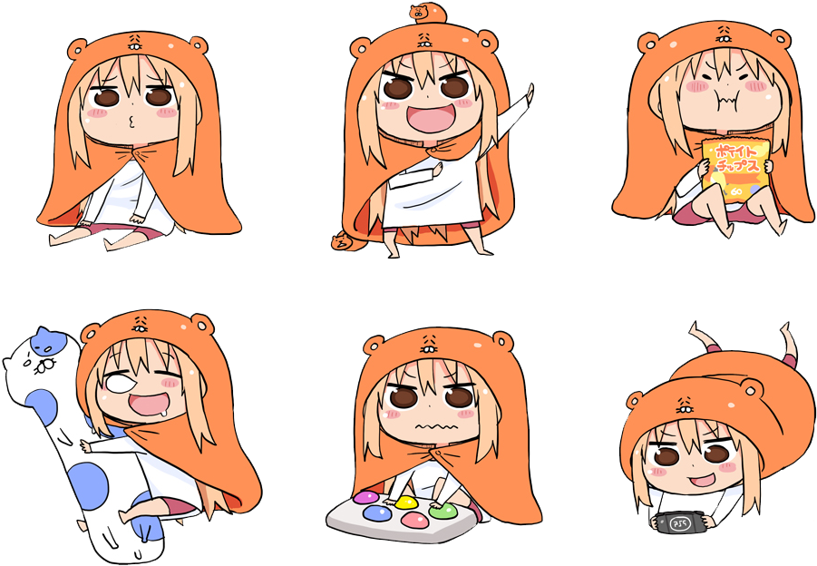 不大清楚 - Cute Chibi Umaru Chan (1000x697), Png Download