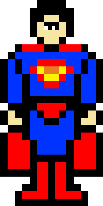 Superman - Dibujos Pixel De Deadpool (1200x1200), Png Download