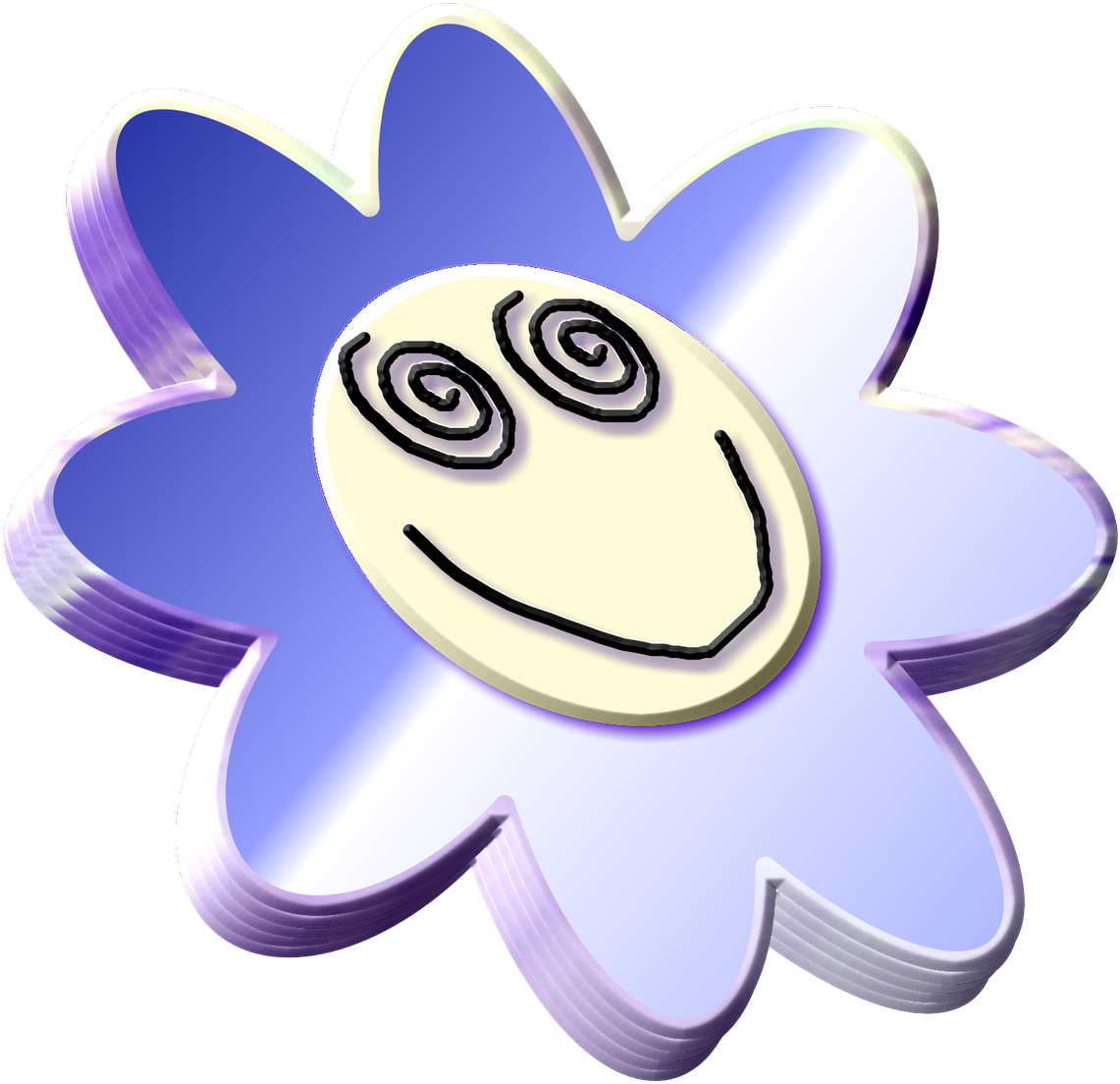 New Emojis On Twitter Funny Flower - Cartoon (1200x1200), Png Download