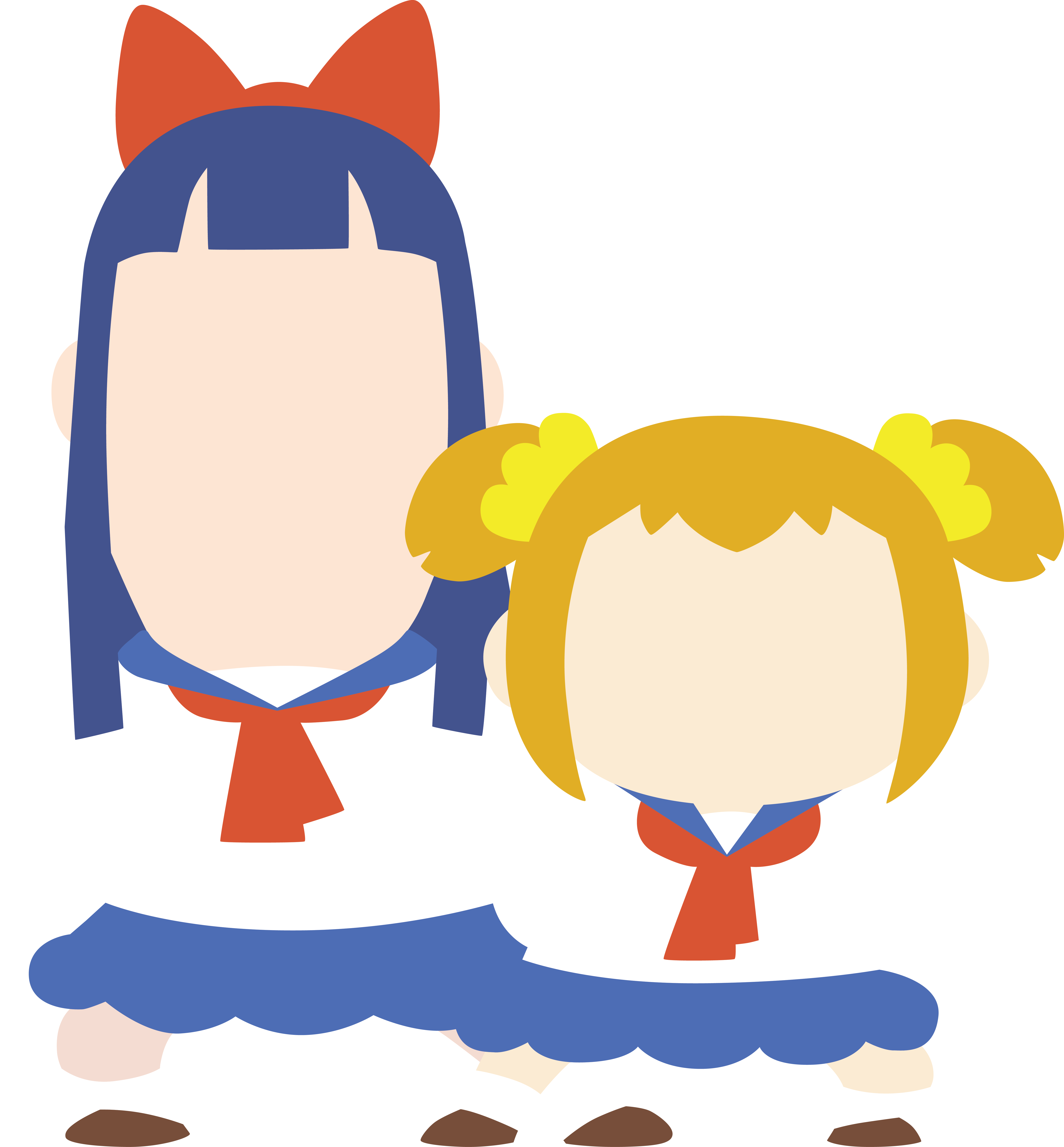 View Pop Team Epic , - Cartoon (5742x6188), Png Download