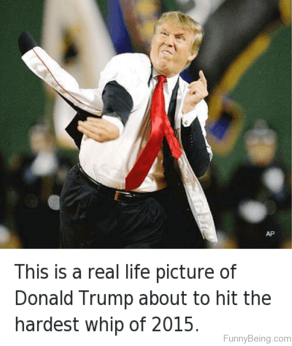 This Is Real Life Picture Of Donald Trump - Donald Trump Whip Meme (600x711), Png Download