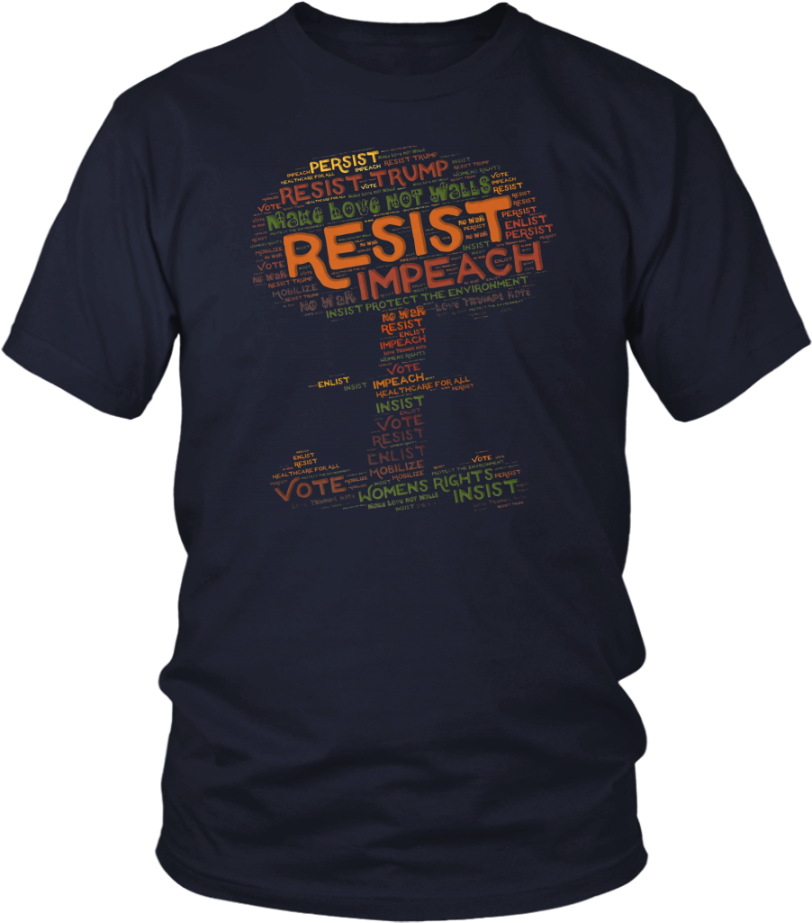 Resist And Impeach Trump Mushroom Cloud T Shirt T Shirts - Larry Bernandez T Shirt (1024x1024), Png Download