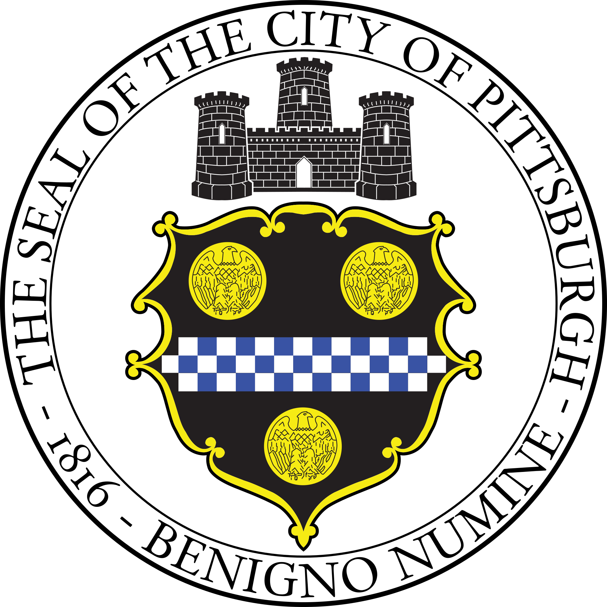 Lecimy Do Pittsburgha - Seal Of The City Of Pittsburgh (2000x2000), Png Download