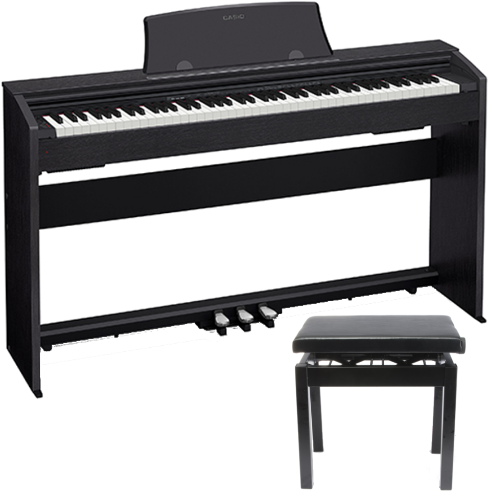 Casio Px-770 88 Key Piano - Casio Privia Px 760bk (1000x1000), Png Download