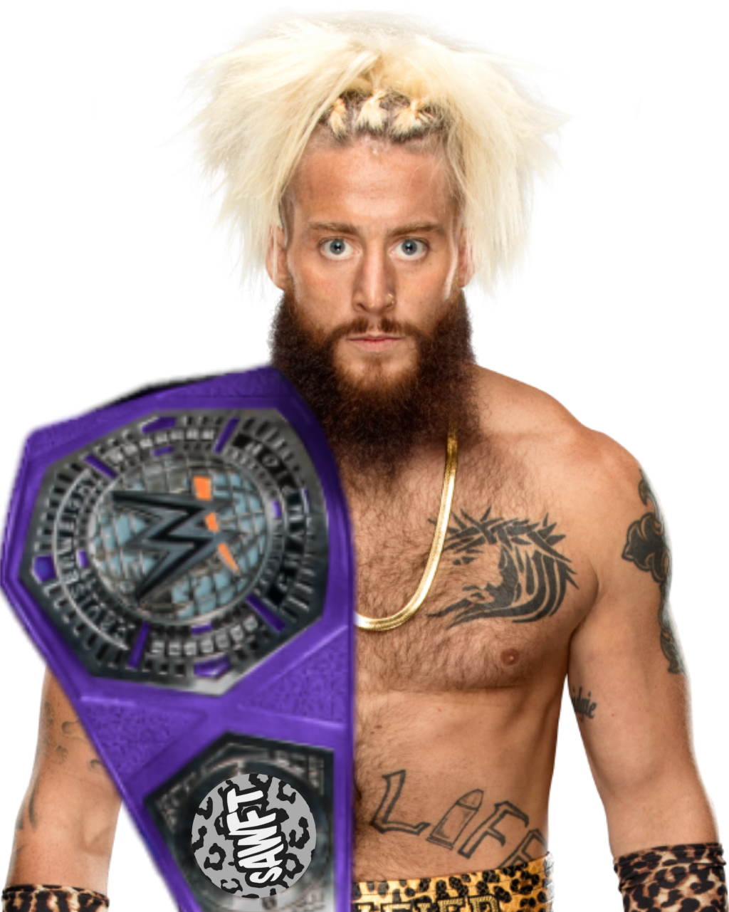 En El Día De Ayer, Kalisto Perdió Su Combate Ante Enzo - Wwe Enzo Amore Cruiserweight Champion (1024x1281), Png Download