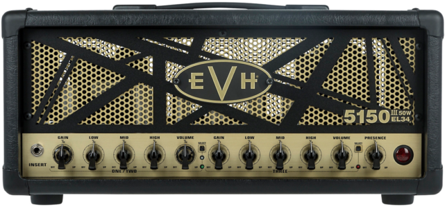 Evh 5150 Iii 50 Watt Head With El34 Tubes Electric - Evh 5150 Iii 50w El34 (640x631), Png Download