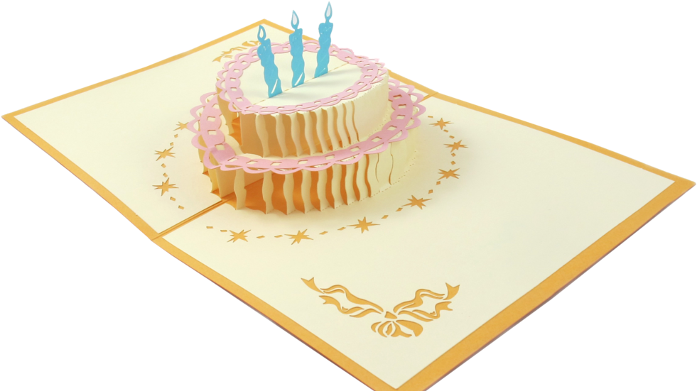 Birthday Cake 3d Pop Up Card - Birthday Cake (1280x634), Png Download