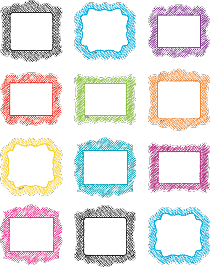 Tcr2687 Scribble Mini Accents Image - Early Computer Graphics Black White (900x900), Png Download