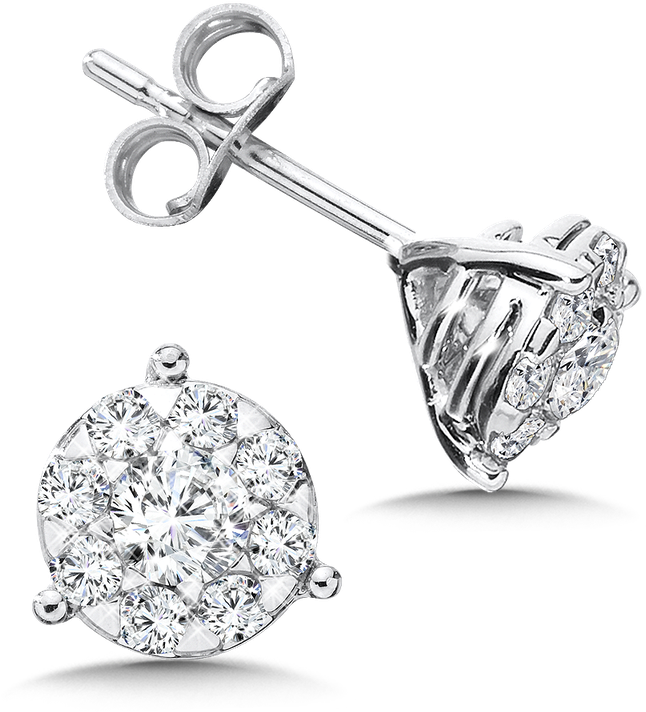 Sdc Creations Diamond Earrings In 14k White Gold - Earrings (800x800), Png Download
