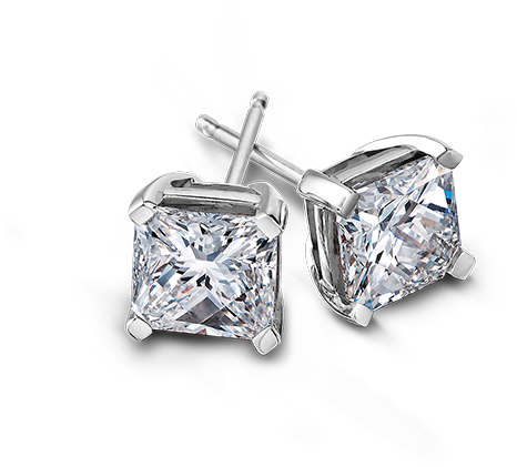 Shimansky My Girl Classic Stud Earrings - Platinum (800x800), Png Download