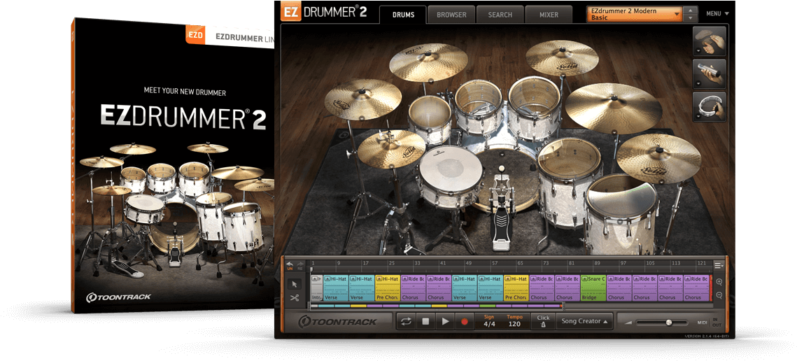 Midi Drums (1200x519), Png Download