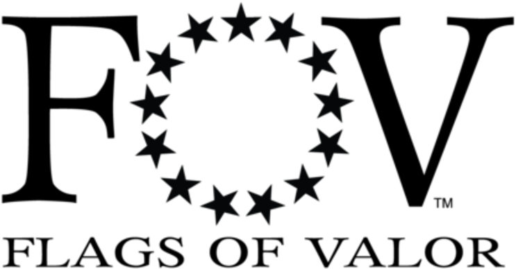 Antiqued American Flag Art- Flags Of Valor - Flags Of Valor Logo (800x453), Png Download