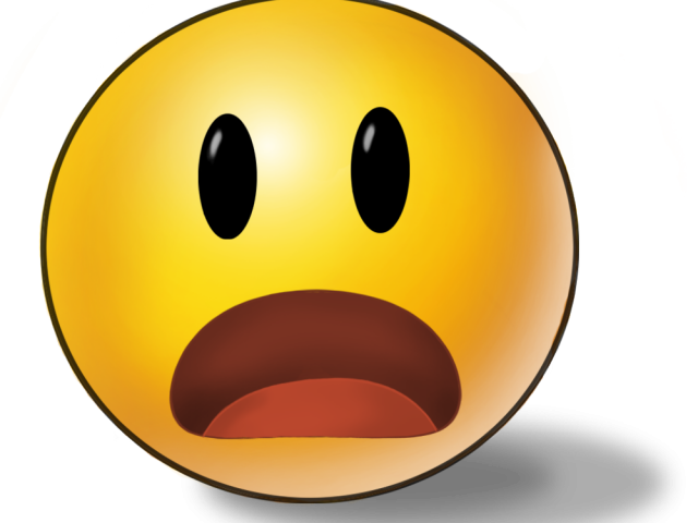 Emoji Face Clipart Surprise - Shocked Emoticon (640x480), Png Download