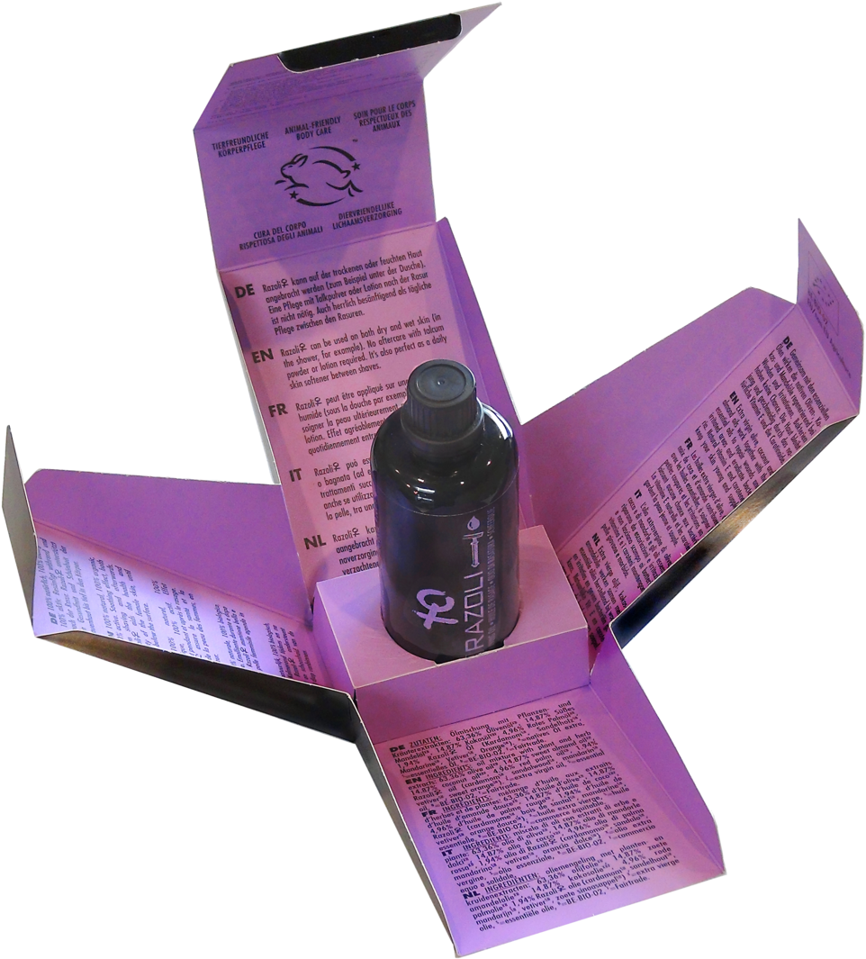 Download Amanprana Razoli Shaving Oil Woman Open Package - Uitslag Van Verpakking (982x1080), Png Download