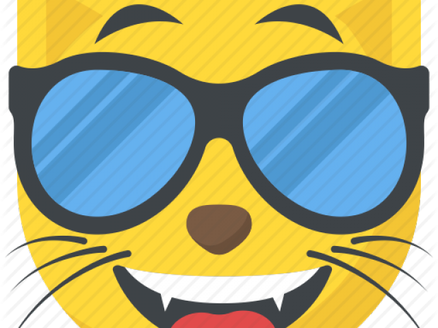 Sunglasses Emoji Clipart Png Format - Cool Cat Emoji (640x480), Png Download