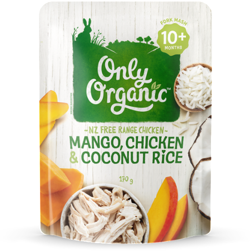 Only Organic Mango, Chicken & Coconut Rice - Baby Food Broccoli And Cheese (600x600), Png Download