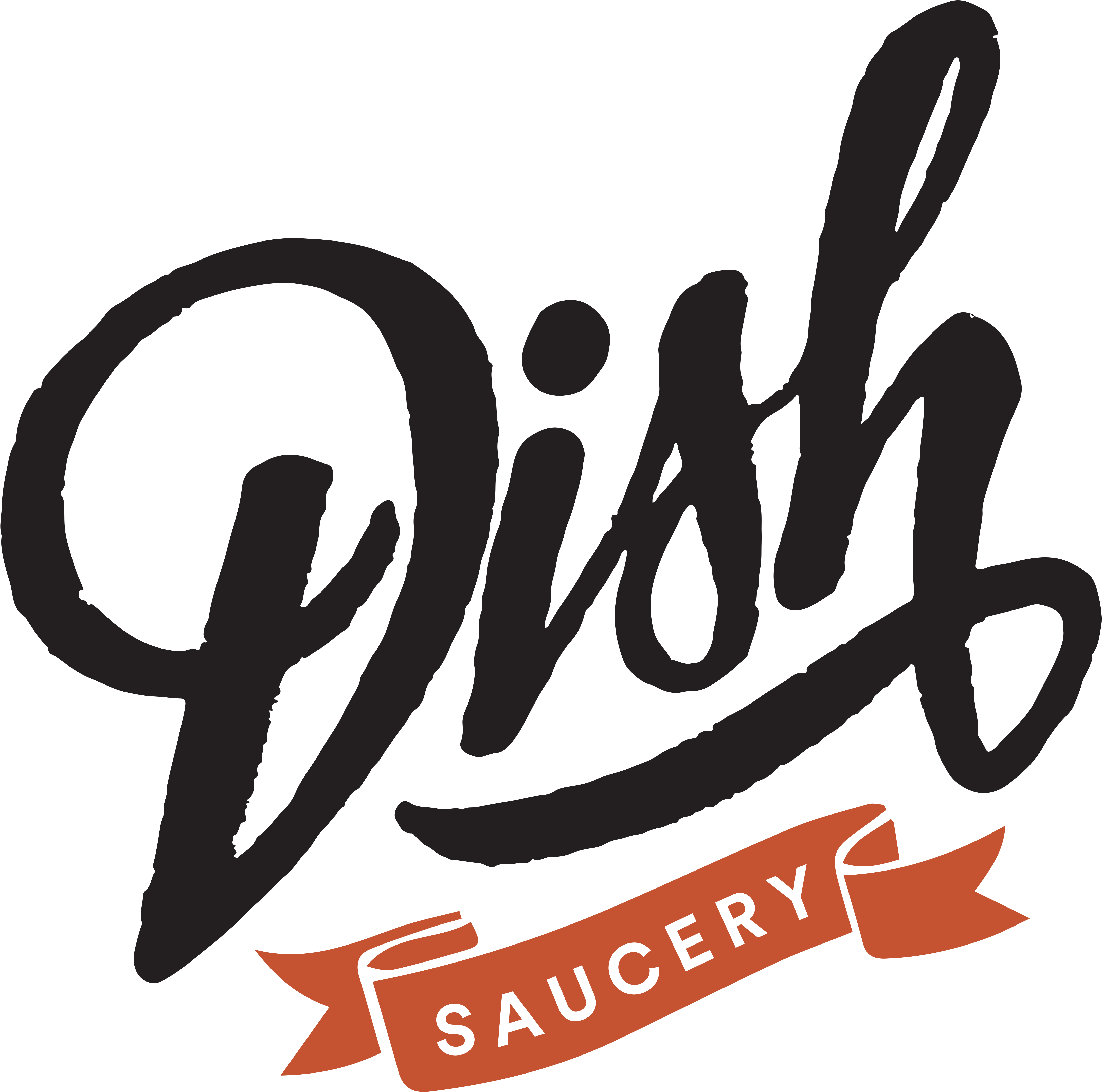 Dish And Saucery - Calligraphy (4738x4517), Png Download