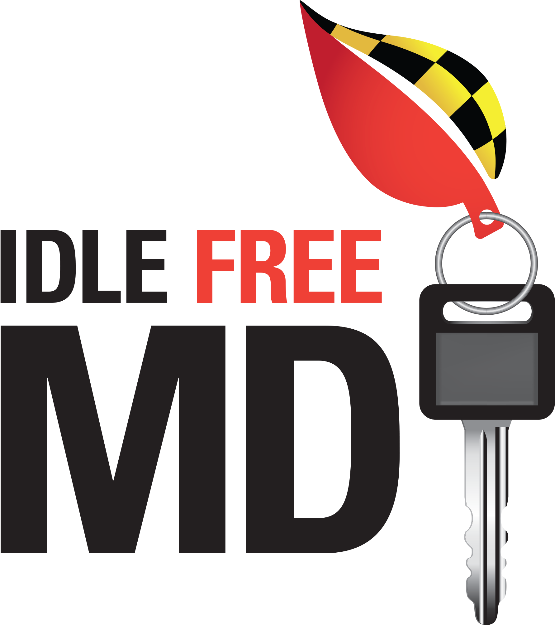 Idle Free Md - Illustration (1800x2027), Png Download