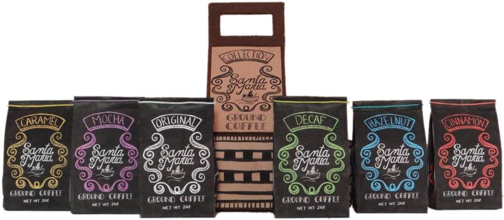 Santa Maria Ground Coffee (1000x447), Png Download