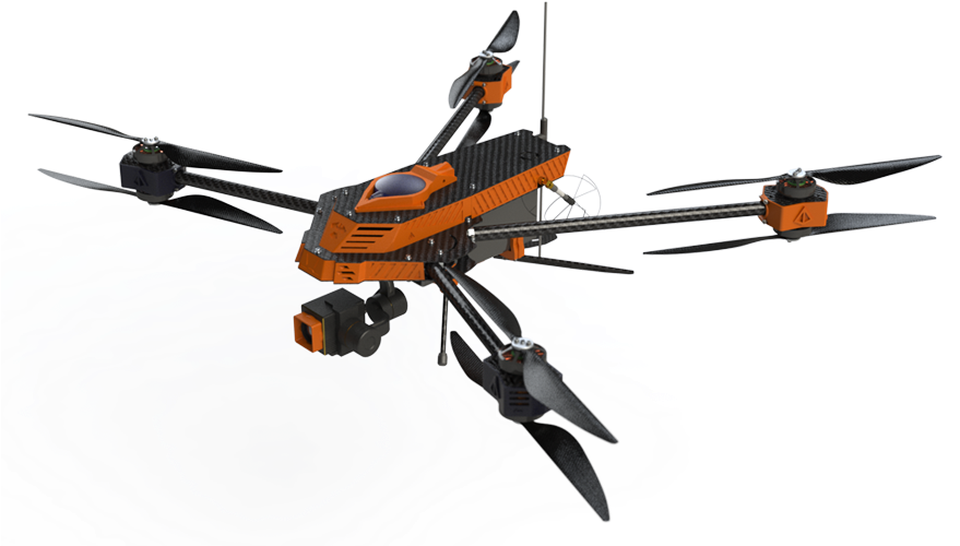 The Falcon X4 - Airborne Drones The Falcon (878x524), Png Download