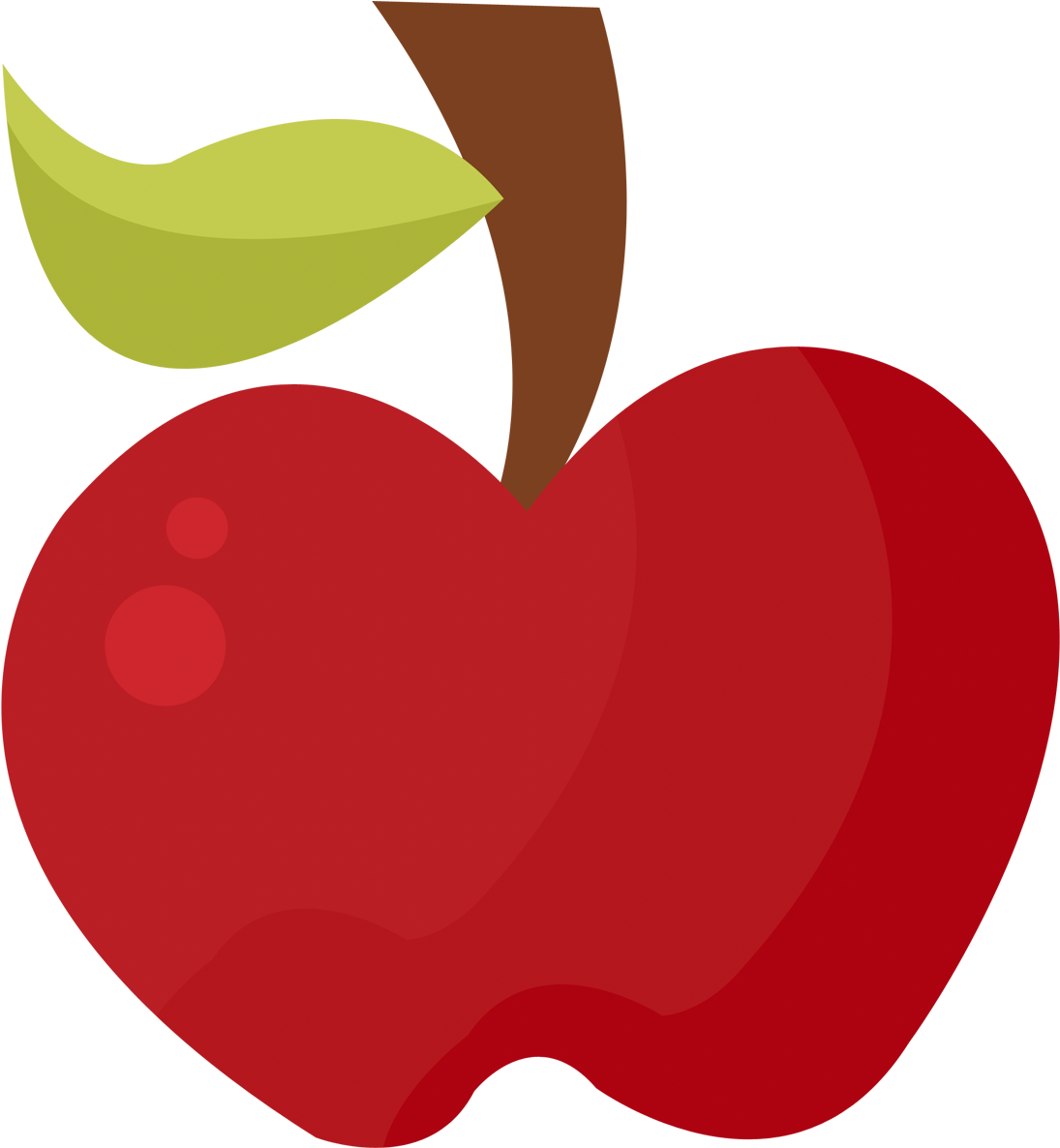 Snow White Apple Seven Dwarfs - Heart (1095x1186), Png Download