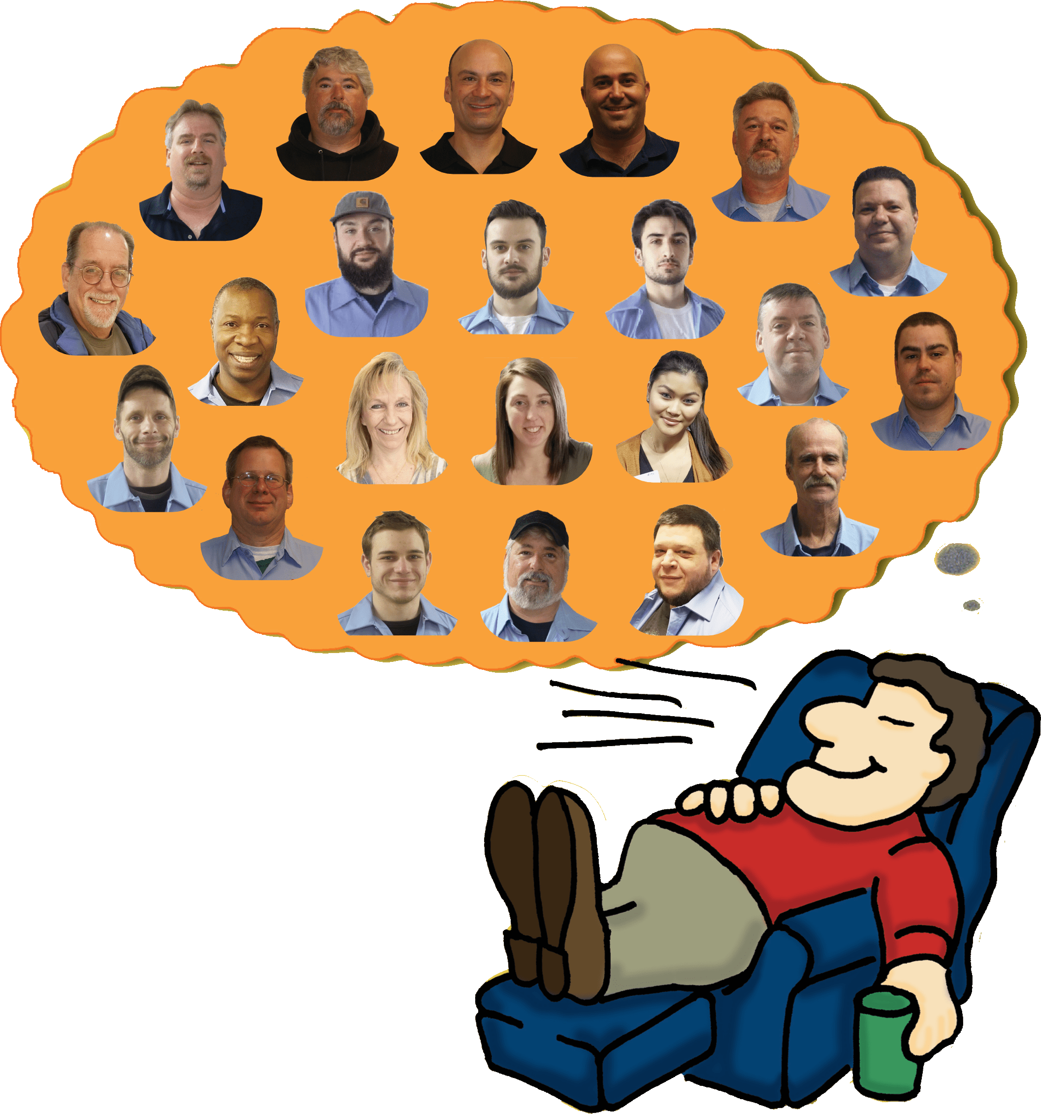 Restivo Employees - Social Group (2114x2262), Png Download