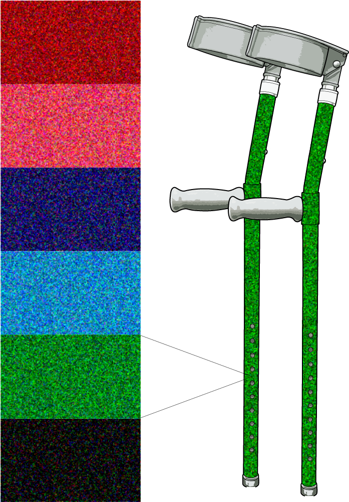 Custom Glitter Crutches ⋆ Buy Personalised Walking - Tool (800x1000), Png Download