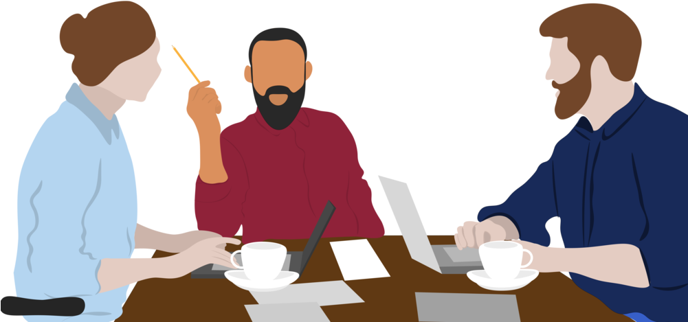 Multiethnic Group Of Young People Brainstorming P2ff2wq - Illustration (1000x706), Png Download