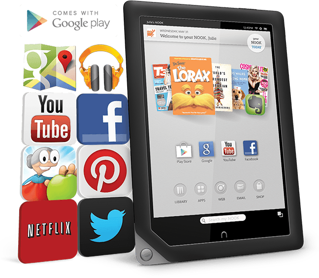 Barnes & Noble's Nook Hd, And Nook Hd Haven't Really - Youtube Icon (652x598), Png Download