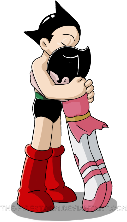 “ Hug - Astro Boy And Zoran (600x900), Png Download