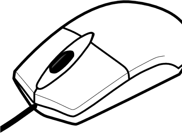Computer Mouse Clipart - Computer Mouse Black And White (640x480), Png Download