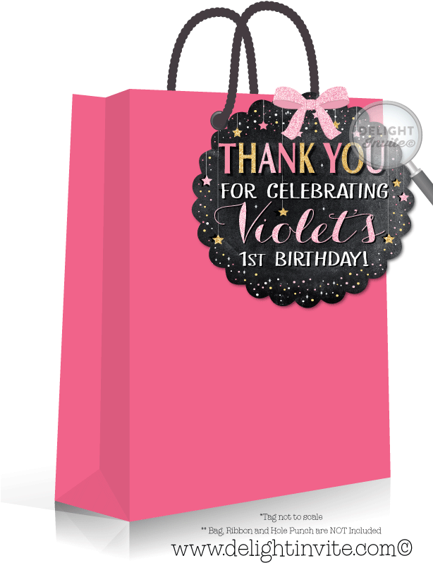 Twinkle Twinkle Little Star 1st Birthday Favor Tags - Skye Paw Patrol Goodie Bags (613x822), Png Download