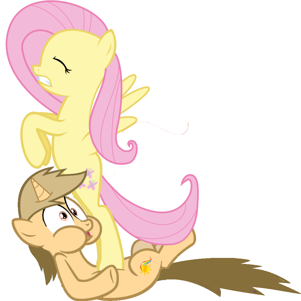 Midnightsparkle, Duo, Fluttershy, Oc, Oc - Cartoon (1024x1005), Png Download