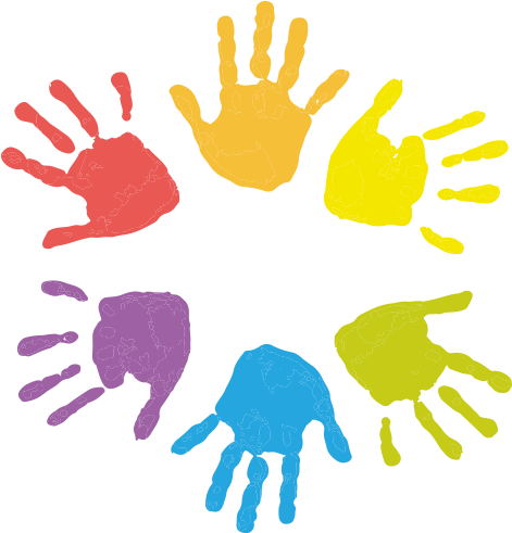 Graphic Black And White Child Care Pictures Icons And - Colorful Hands (768x576), Png Download