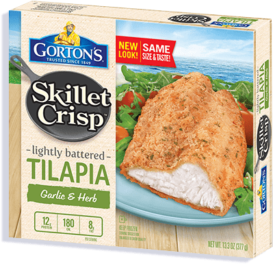 Skilletcrisp Tilapia Garlicherb 153300 - Gortons Skillet Crisp Tilapia, Garlic & Herb - (420x420), Png Download