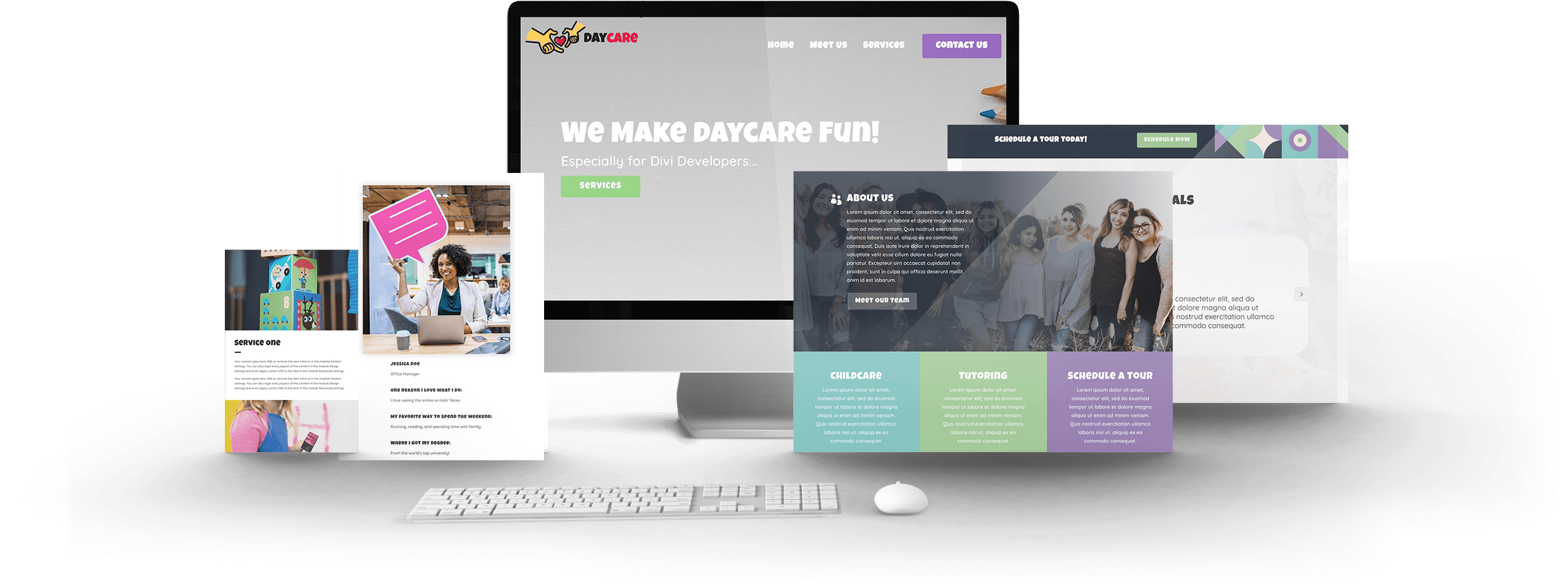 Daycare Theme - Website (2500x909), Png Download