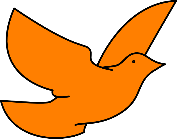 Orange Dove Clip Art At Clker - Orange Dove Png (600x470), Png Download
