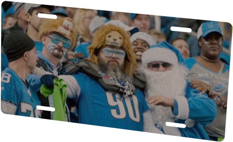 Detroit Lions Custom Metal Photo - Detroit (1024x768), Png Download
