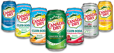 Canada Dry Group Shot - Canada Dry Brand Drinks (400x300), Png Download