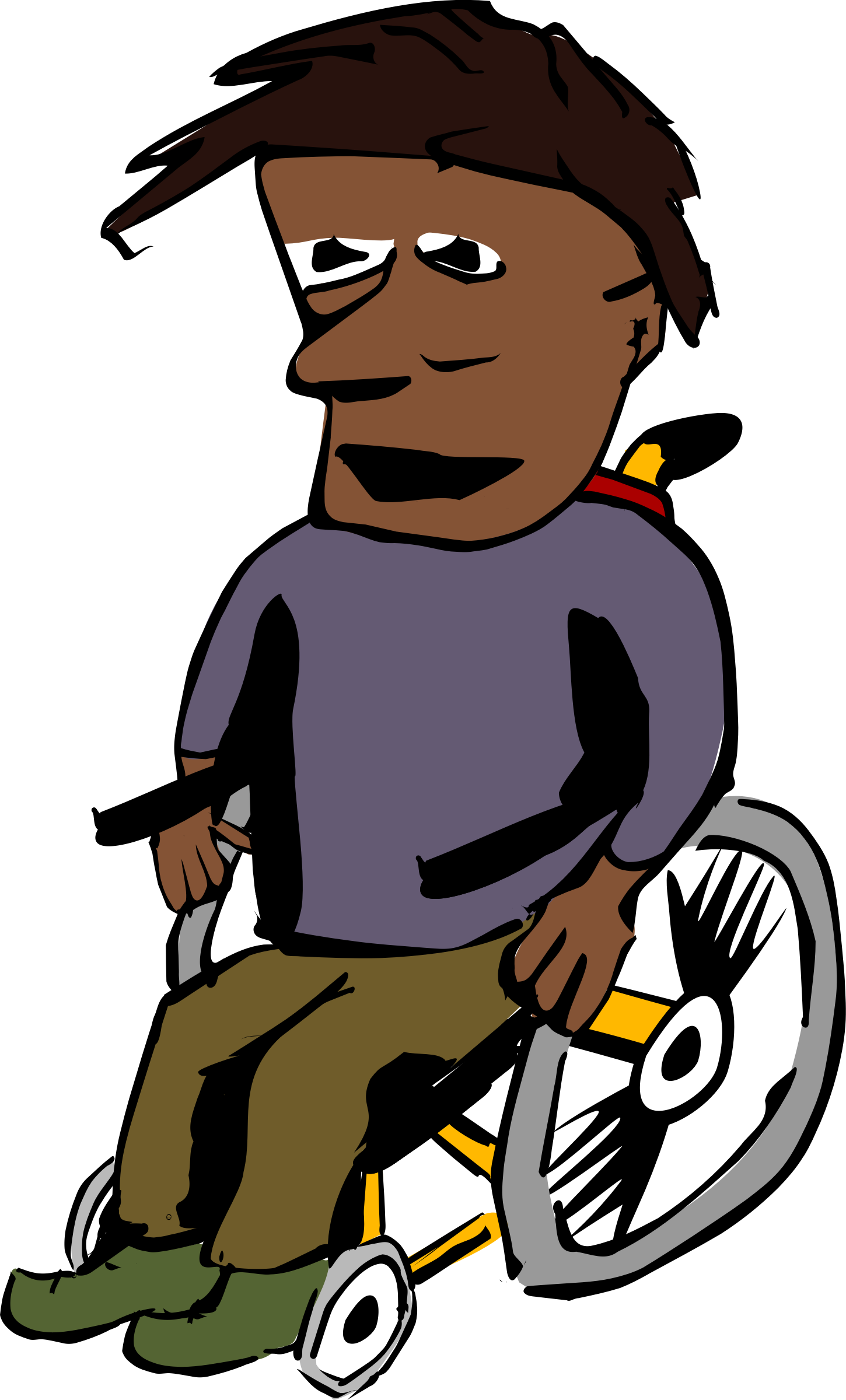 This Free Icons Png Design Of African Man In A Wheelchair (1450x2400), Png Download