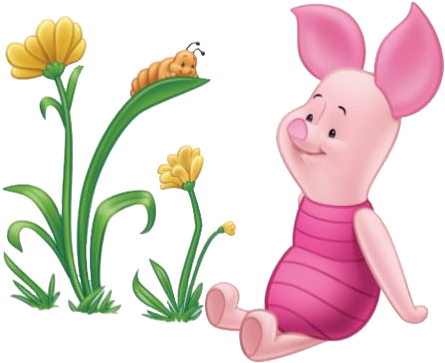 Piglet And Caterpillar - Piglet Png (462x385), Png Download